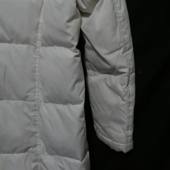 GAP | large | White Quilted Puffer Full Length Coat | Fleece Inside Collar - Picture 15 of 16